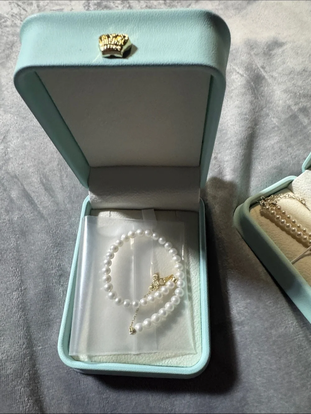 Pearl Pendant Necklace and Bracelet Set - White Pearls